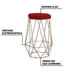 Kit 2 Banqueta Decorativa Rubel Base Gold Veludo Vermelho G41