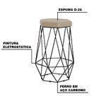 Kit 2 Banqueta Decorativa Rubel Base Preta Suede Bege G41 - G