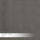 Kit 2 Banqueta Decorativa Selena Base Bronze Veludo Cinza G41