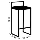 Kit 2 Banqueta Decorativa Selena Base Preta Suede Bordô G41 -