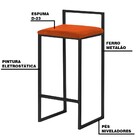 Kit 2 Banqueta Decorativa Selena Base Preta Suede Telha G41 -