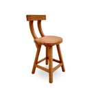 Kit 2 Banquetas / Banco Baixa De Madeira Rústica Com Encosto