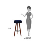 Kit 2 Banquetas Alex Suede Azul Marinho Pés Palito Bnn Decor