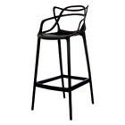 Kit 2 Banquetas Allegra Preta Polipropileno Cozinha Bistrô Ba