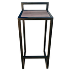 Kit 2 Banquetas Alta 80cm Industrial Com Assento Em Mdf Amade