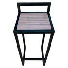 Kit 2 Banquetas Alta 80cm Industrial Com Assento Em Mdf Amade