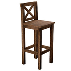 Kit 2 Banquetas Alta Arizona Com Encosto E Base Fixa De Madei