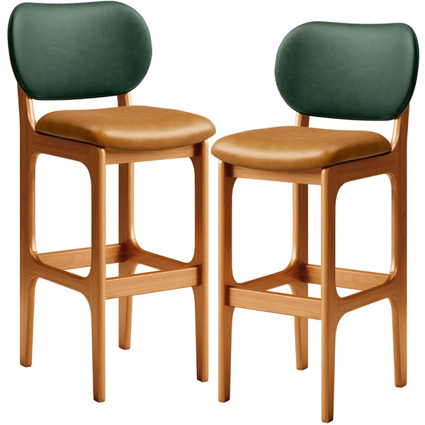 Kit 2 Banquetas Alta Bar Cozinha Jantar Betta L02 Imbuia Fact