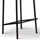 Kit 2 Banquetas Alta Base Em Aço Preto F109 Linho Dmobiliario