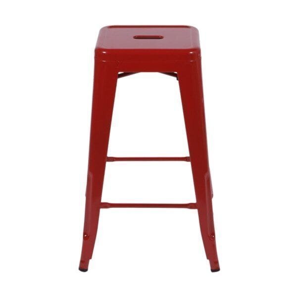 Kit 2 Banquetas Alta Com Apoio Para Pés Titan  Vermelho