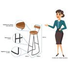 Kit 2 Banquetas Alta Com Encosto Para Aérea Gourmet Aurora