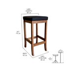 Kit 2 Banquetas Alta Em Madeira Maciça Toquio Pinhao