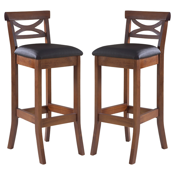 Kit 2 Banquetas Alta Estofada Copacabana 36 X 100 Cm Madeira