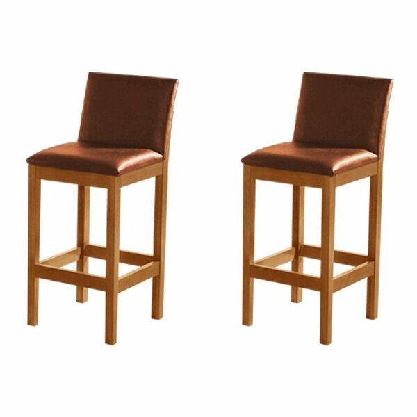 Kit 2 Banquetas Alta Luxo Pérola Com Encosto Estofada Em Cour