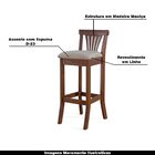 Kit 2 Banquetas Alta Madeira Maciça Pontes Linho Off White/im