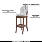 Kit 2 Banquetas Alta Madeira Maciça Teseu Linho Off White/imb