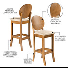 Kit 2 Banquetas Alta Para Área Gourmet 113 X 36 Cm Florence M