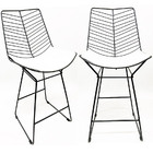 Kit 2 Banquetas Alta Para Cozinha Bertoia Retrô Cor Grafite A