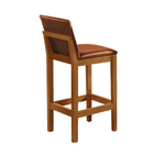 Kit 2 Banquetas Alta Pérola Com Encosto Estofado Tecido Sinté