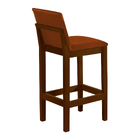 Kit 2 Banquetas Alta Pérola Com Encosto Estofado Veludo Terra