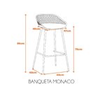 Kit 2 Banquetas Alta Polipropileno E Aço Mônaco Espresso Móve