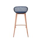 Kit 2 Banquetas Alta Polipropileno E Aço Mônaco Espresso Móve