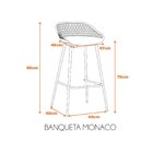 Kit 2 Banquetas Alta Polipropileno E Aço Mônaco Espresso Móve