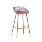 Kit 2 Banquetas Alta Polipropileno E Aço Mônaco Espresso Móve