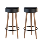 Kit 2 Banquetas Alta Retrô Gourmet Nick Preto