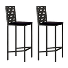 Kit 2 Banquetas Alta Troia Preta Artefamol