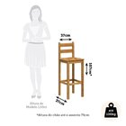 Kit 2 Banquetas Altas 100% Madeira Maciça Martin Espresso Móv