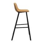 Kit 2 Banquetas Altas Bagé Rivatti Pu Caramelo Base Aço