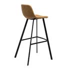 Kit 2 Banquetas Altas Bagé Rivatti Pu Caramelo Base Aço