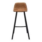 Kit 2 Banquetas Altas Bagé Rivatti Pu Marrom Base Aço