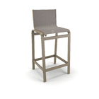 Kit 2 Banquetas Altas Bancada Alumínio Fendi Tela Fendi