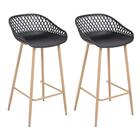 Kit 2 Banquetas Altas Bancada Cozinha Clarice Cloe Preto