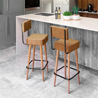 Kit 2 Banquetas Altas Barcelona Couríssimo Amarula - Loja She