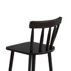 Kit 2 Banquetas Altas Com Apoio Para Pés Eucalipto  Preto