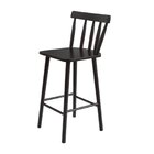 Kit 2 Banquetas Altas Com Apoio Para Pés Eucalipto  Preto