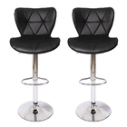 Kit 2 Banquetas Altas Com Encosto Alto Estofado Para Cozinha