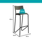 Kit 2 Banquetas Altas Cozinha Balcão 1747 Carraro Preto