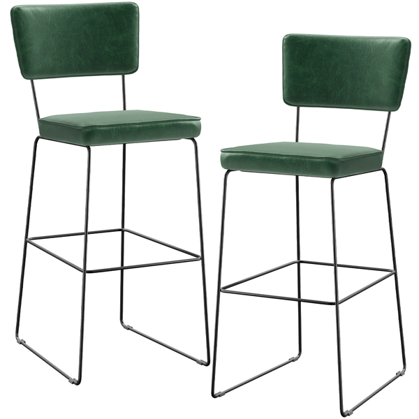 Kit 2 Banquetas Altas Cozinha Sala Jantar Base Em Aço Fixa Al