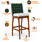 Kit 2 Banquetas Altas Cozinha Sala Jantar Fixa Mila L02 Facto