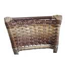 Kit 2 Banquetas Altas Cromada Com Encosto Junco Capuccino Ass