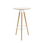 Kit 2 Banquetas Altas Eiffel Com Mesa Bistrô Branca Para Cozi