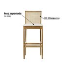 Kit 2 Banquetas Altas Laís Com Tela Portuguesa Casatema Madei