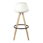 Kit 2 Banquetas Altas Luisa Rivatti Polipropileno Almofada Pu