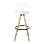 Kit 2 Banquetas Altas Luisa Rivatti Polipropileno Almofada Pu