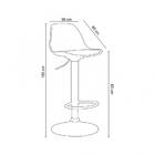 Kit 2 Banquetas Altas Luisa Rivatti Polipropileno Almofada Pu