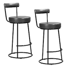 Kit 2 Banquetas Altas Miami Couríssimo Preto - Loja Sheep